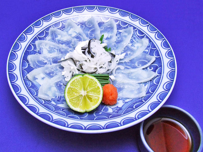 「河豚刺」「河豚唐揚げ」