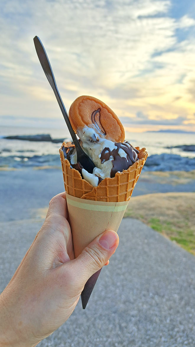 チョコバナナソフトクリーム