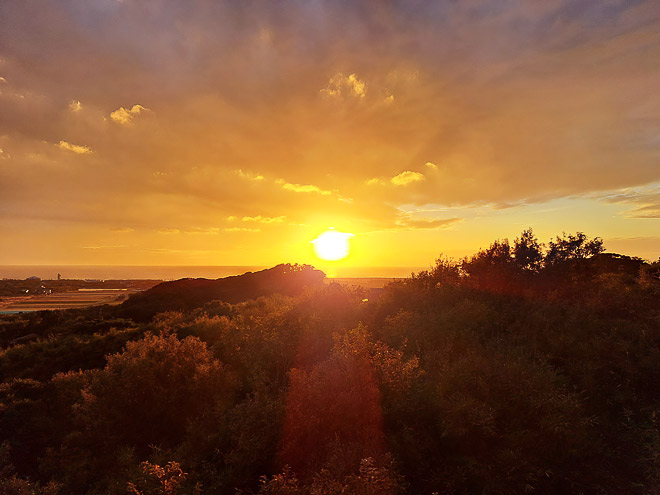トスラブからの夕日